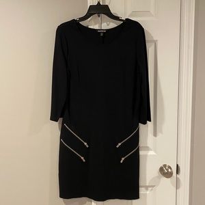 Express Shift Dress w/ Zipper Detail